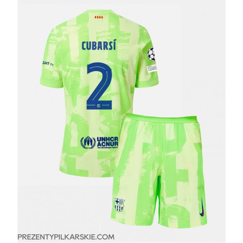 Stroje piłkarskie Barcelona Pau Cubarsi #2 Koszulka Trzeciej dla dzieci 2024-25 Krótki Rękaw (+ szorty)